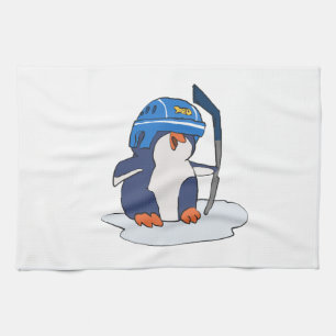 Penguin hockeyspelare  välj bakgrund färg kökshandduk