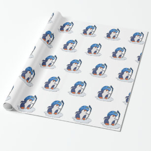 Penguin hockeyspelare välj bakgrund färg presentpapper