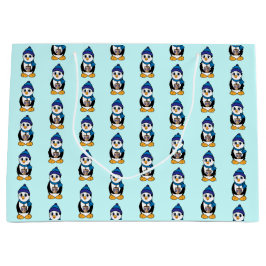 Penguin Holding a Dreidel at Hanukkah