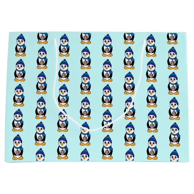 Penguin Holding a Dreidel at Hanukkah (Framsidan)