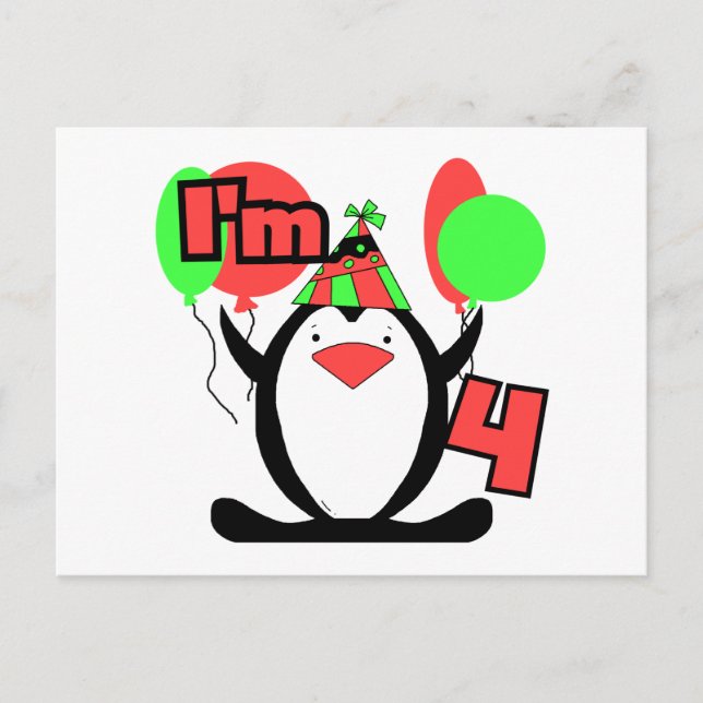 Penguin I är 4 Tshirts och gåvor Vykort (Framsida)