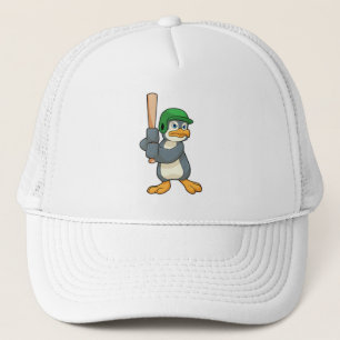 Penguin i Baseball med Baseball fladdermus & Helme Keps