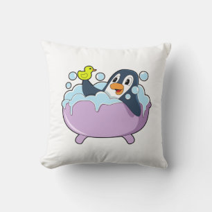 Penguin i Bathtub med Anka Kudde