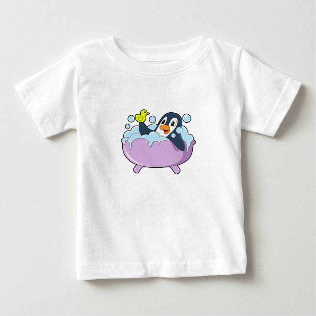 Penguin i Bathtub med Anka T Shirt (Framsida)