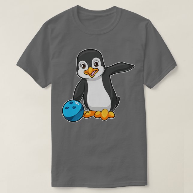 Penguin i Bowling med Bowling ball 2 T Shirt (Design framsida)