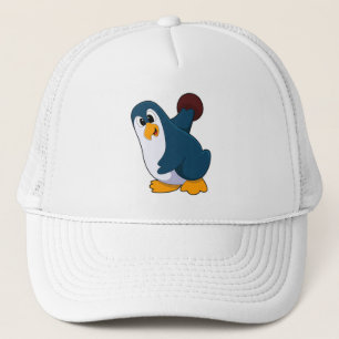 Penguin i Bowling med Bowling ball Keps