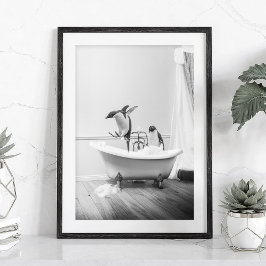 Penguin i en badkarPoster Poster