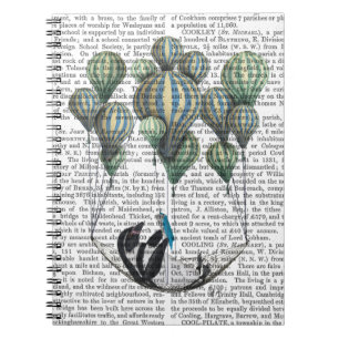 Penguin i Hammock Balloon Anteckningsbok