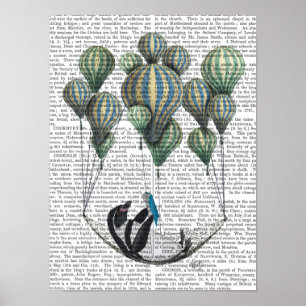 Penguin i Hammock Balloon Poster