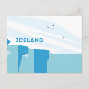 Penguin i Island Design Vykort