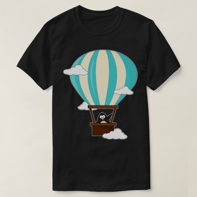 Penguin i Luftballong Clouds T Shirt (Design framsida)