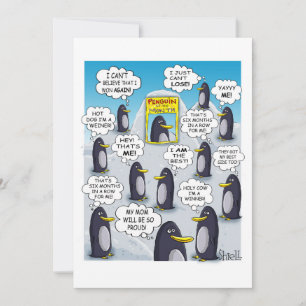 Penguin i månaden. julkort