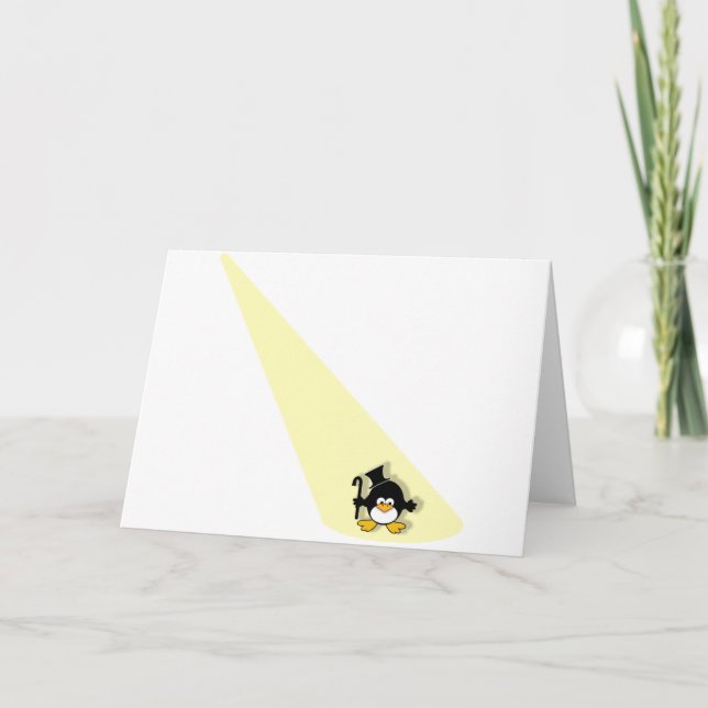 Penguin i Spotlight Kort (Framsida)