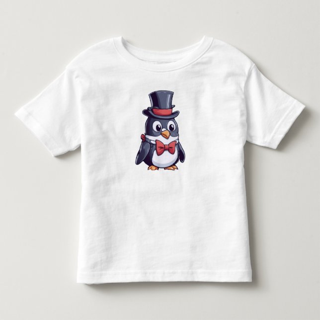 Penguin i top hat t shirt (Framsida)