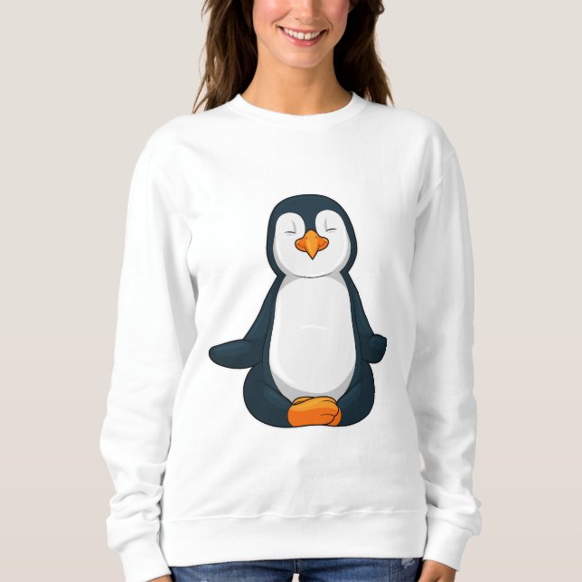 Penguin i Yoga Fitness i Sitta T Shirt (Framsida)