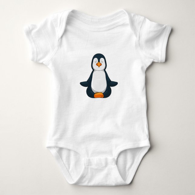 Penguin i Yoga Fitness i Sitta T Shirt (Framsida)