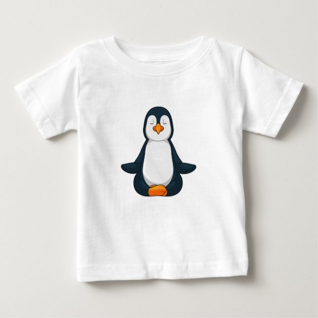 Penguin i Yoga Fitness i Sitta T Shirt (Framsida)
