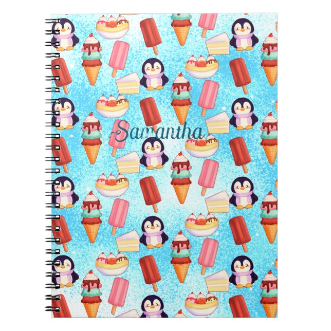 Penguin Ice Cream Sweets Anteckningsbok (Framsidan)