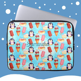 Penguin Ice Cream Sweets Laptop Fodral