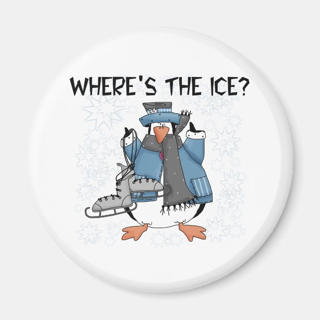 Penguin Ice Skating Magnet (Framsidan)