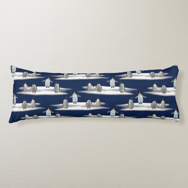 Penguin Iceberg Party Body Pillow (flottan) Kroppskudde (Framsidan)