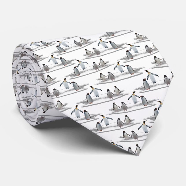 Penguin Iceberg Party Tie Dubbla Side Design Slips (Rullad)