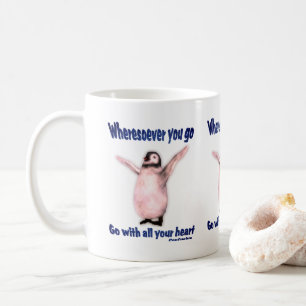 Penguin Inspirational Happiness Confucius Quote  Kaffemugg