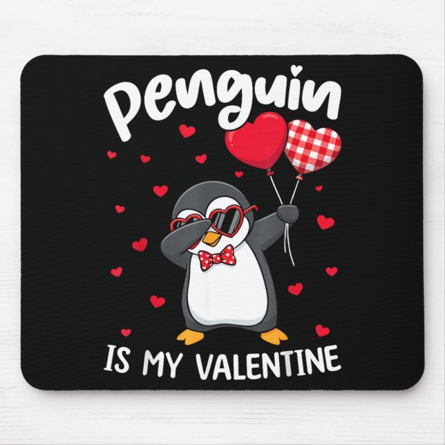 Penguin Is My Valentine Funny Bird V Day Cute Anim Musmatta (Framsidan)