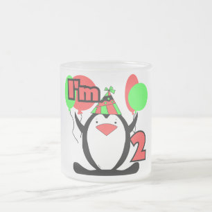 Penguin, jag är två Tshirts och gåvor Frostad Glasmugg