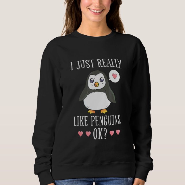 Penguin Jag bara Verkligen Loke Penguins, Penguin T Shirt (Framsida)