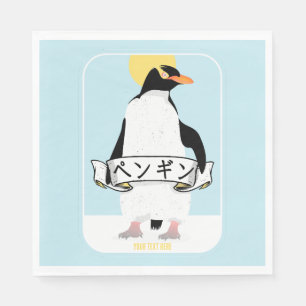 Penguin japansk text som läser penguin pappersservett