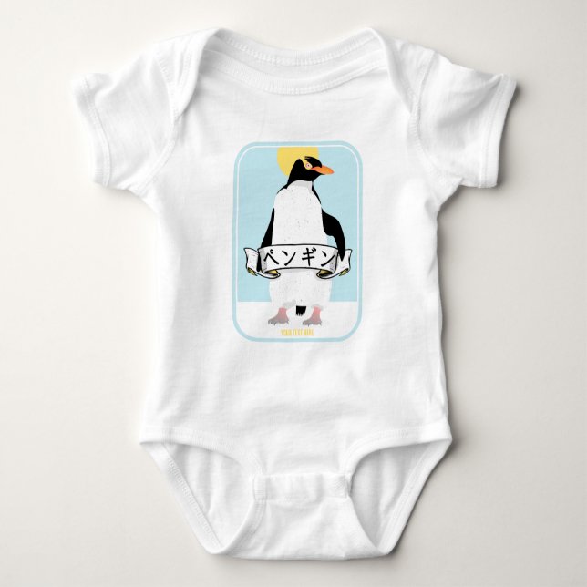 Penguin japansk text som läser penguin t shirt (Framsida)