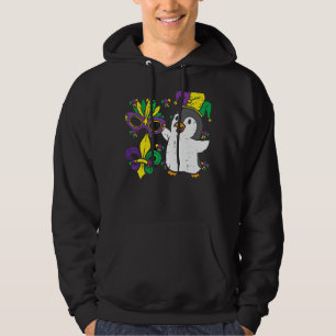 Penguin Jester Animal Mardi Gras Manar Women Kids  Hoodie