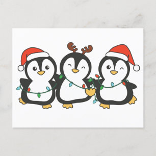 Penguin Jul Animals Cute Penguins Helg Vykort
