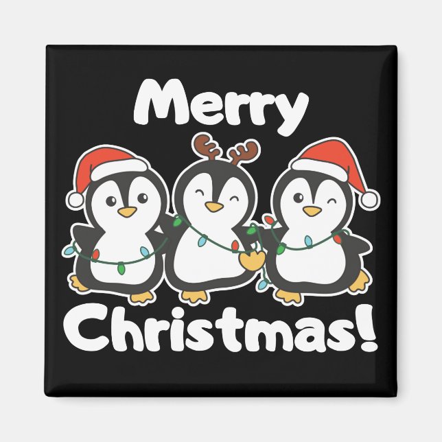 Penguin Jul Animals Cute Penguins Magnet (Framsidan)
