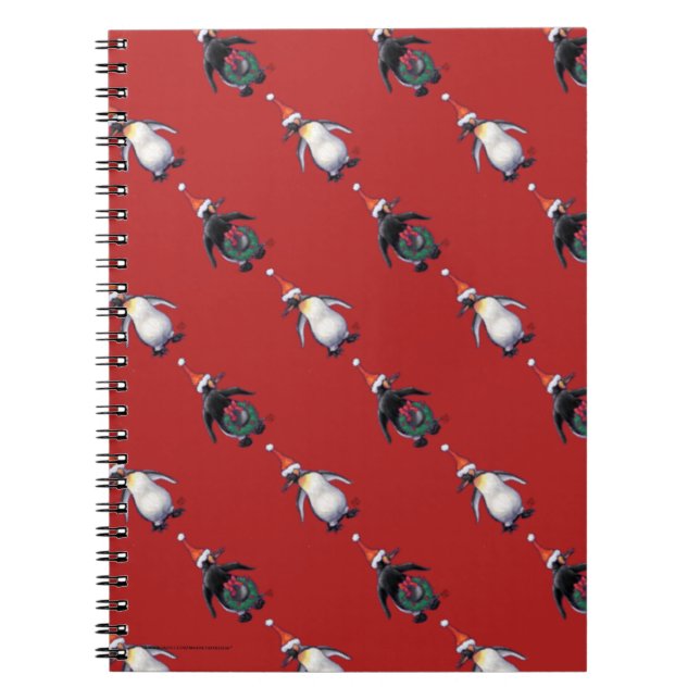 Penguin jul anteckningsbok med spiral (Framsidan)