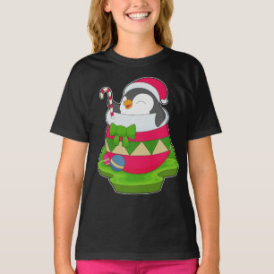 Penguin jul Candy cane T Shirt