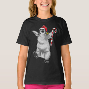 Penguin jul Candy cane T Shirt