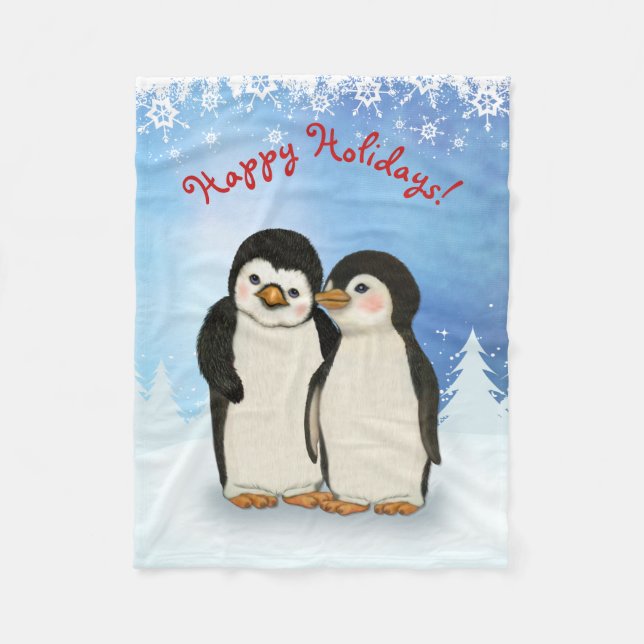 Penguin jul Fleece Blanket (Framsidan)