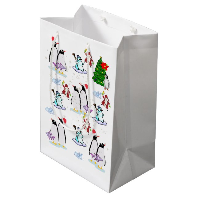 Penguin jul Gift Bags (Baksidan Vinklad)