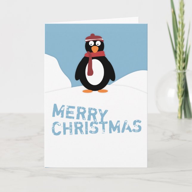 Penguin jul helgkort (Framsida)