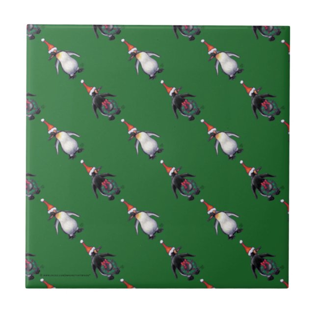 Penguin jul kakelplatta (Framsidan)