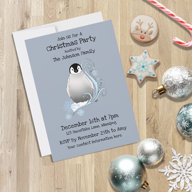 Penguin jul Party Inbjudningar (Skapare uppladdad)