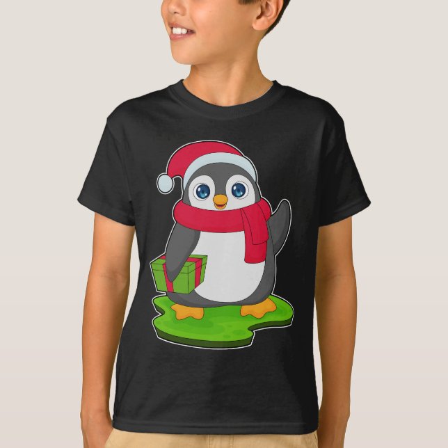 Penguin jul Scarf T Shirt (Framsida)