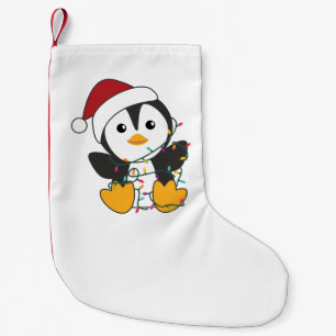 Penguin jul Snö Winter Animals Penguins Adu Liten Julstrumpa