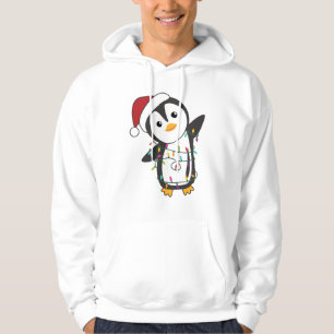 Penguin jul Snö Winter Animals Penguins Hoodie