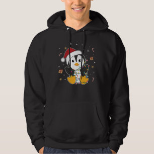 Penguin jul Snö Winter Animals Penguins Hoodie