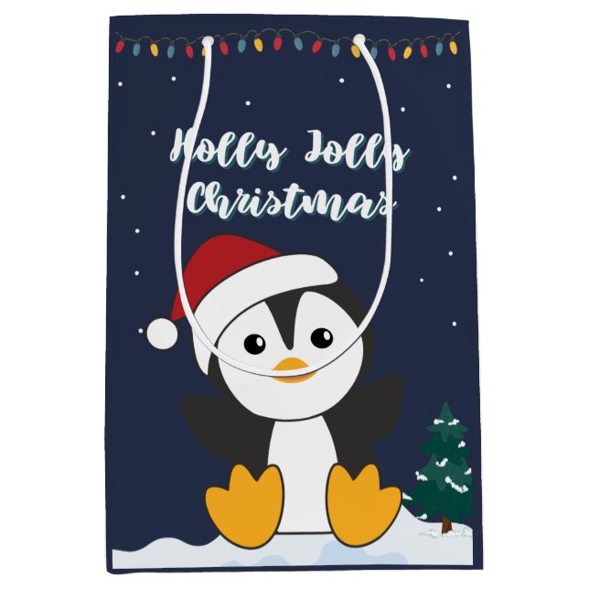Penguin jul Snö Winter Animals Penguins Med (Framsidan)