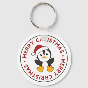 Penguin jul Snö Winter Animals Penguins Nyckel Nyckelring