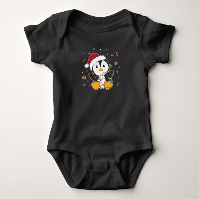 Penguin jul Snö Winter Animals Penguins T Shirt (Framsida)